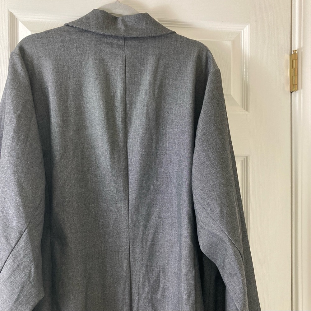 Torrid Studio Luxe Long Line Gray Button Front Blazer Size 6 - Picture 7 of 16